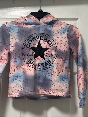 Converse Kids Pink, Blue & White Tie-Dye All Star Hoodie